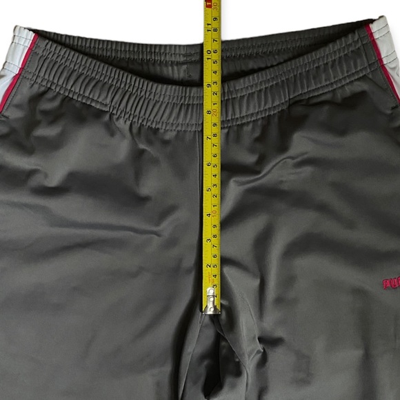 Puma track pants gray with white side stripe, pockets, loose fit, size small - Picture 12 of 13